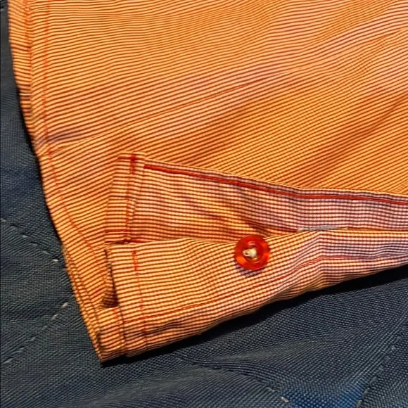 Vibrant Orange Button Down Shirt with Classic Collar - Picture 6 of 9